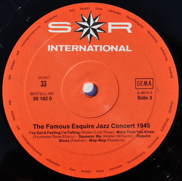 Various : The Famous Esquire Jazz Concert 1945 (3xLP, Mono + Box, Comp)