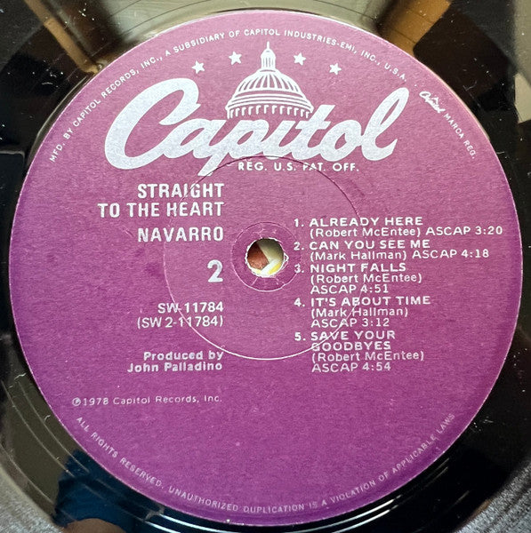 Navarro (7) : Straight To The Heart (LP, Album, Win)
