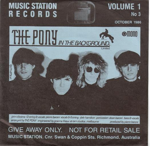 Shindiggers And The Pony : Music Station Records Volume 1 No. 3 (7", Spl)