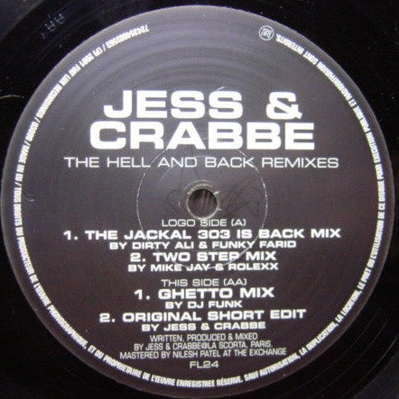 Jess & Crabbe : The Hell And Back Remixes (12")