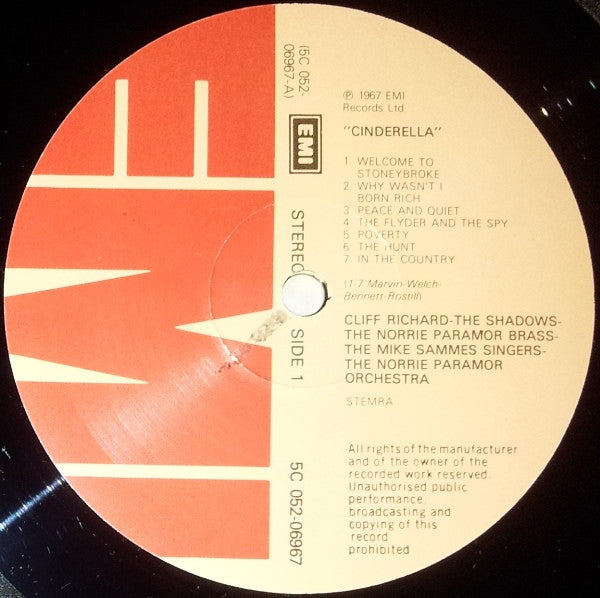 Cliff Richard / The Shadows* : Cinderella (LP, RE)