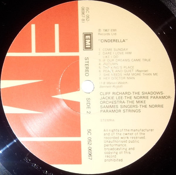 Cliff Richard / The Shadows* : Cinderella (LP, RE)