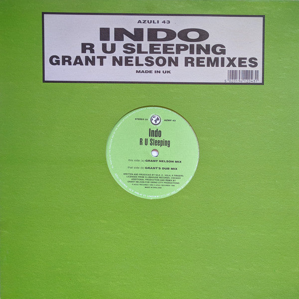 Indo : R U Sleeping (Grant Nelson Remixes) (12")