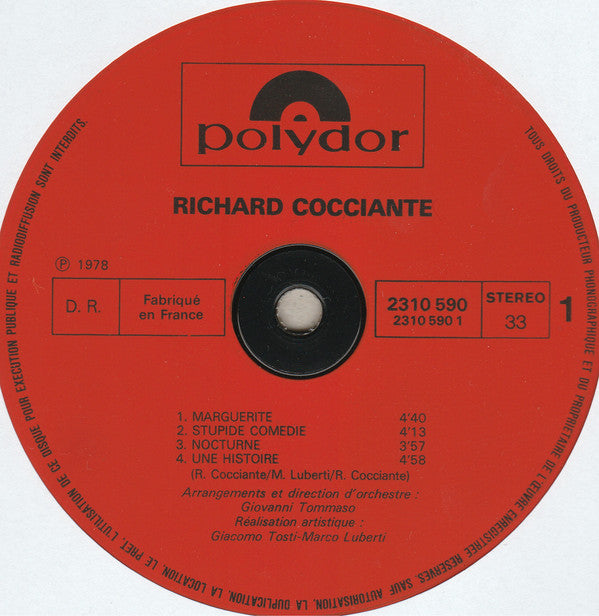 Richard Cocciante* : Richard Cocciante (LP, Album, RE)