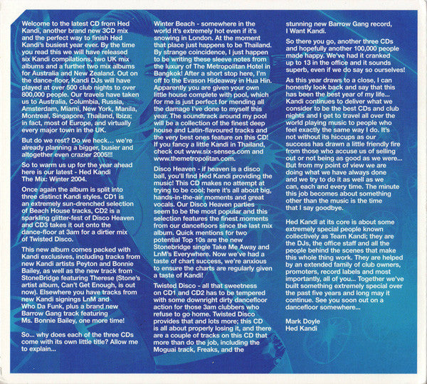 Various : Hed Kandi The Mix : Winter 2004 (3xCD, Mixed)