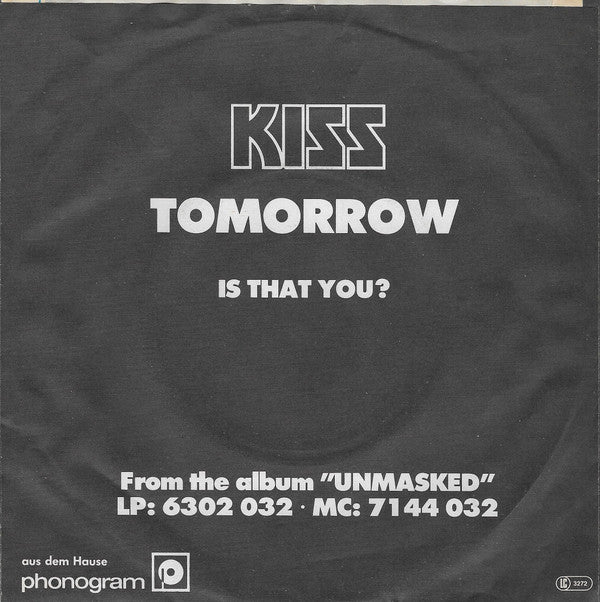 Kiss : Tomorrow (7", Single)