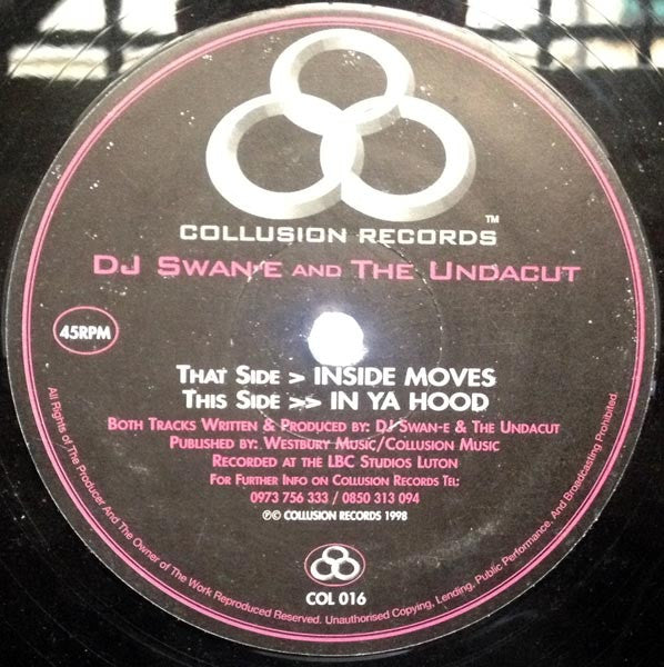 Swan-E & Undacut : In Ya Hood / Inside Moves (12")