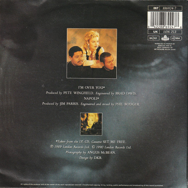 Carmel (2) : I'm Over You (7", Single)