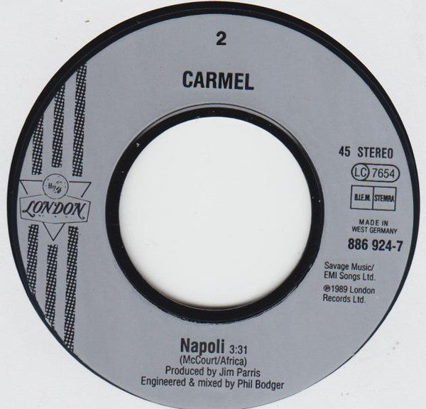 Carmel (2) : I'm Over You (7", Single)