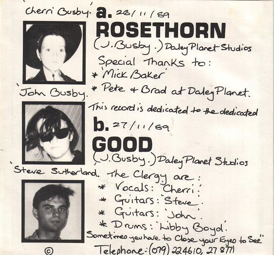 The Clergy (3) : Rosethorn  (7", Single)