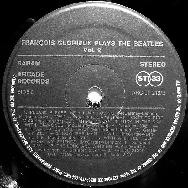 François Glorieux : François Glorieux Plays The Beatles Vol. 2 (LP, Album, RP)