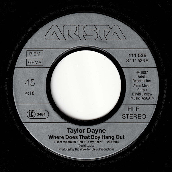 Taylor Dayne : I'll Always Love You (7", Single)