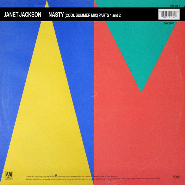 Janet Jackson : Nasty (Cool Summer Mix) Parts 1 And 2 (12")