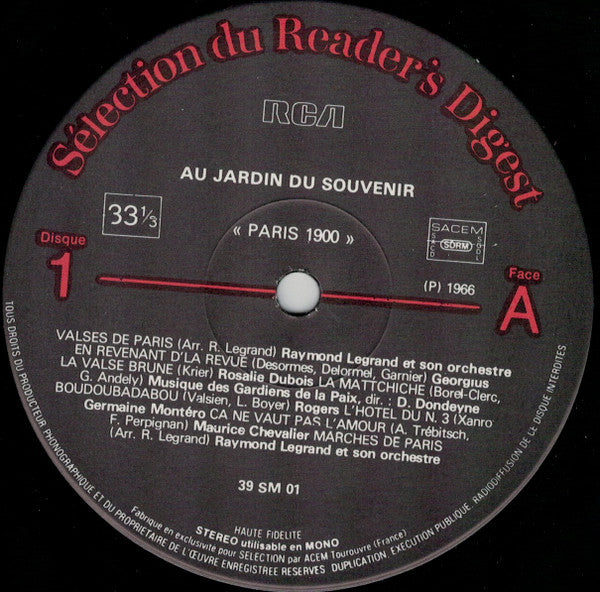 Various : Au Jardin Du Souvenir 1 (LP, Comp)