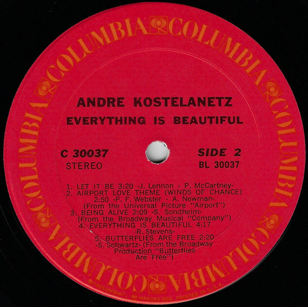 André Kostelanetz : Everything Is Beautiful (LP, Album, Pit)