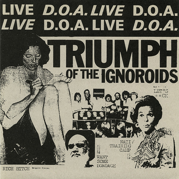 D.O.A. (2) : Triumph Of The Ignoroids (7", EP, Num, Unofficial)