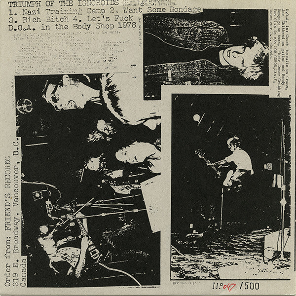 D.O.A. (2) : Triumph Of The Ignoroids (7", EP, Num, Unofficial)