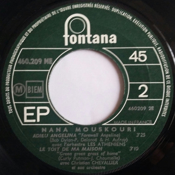 Nana Mouskouri : C'est Bon La Vie (7", EP)