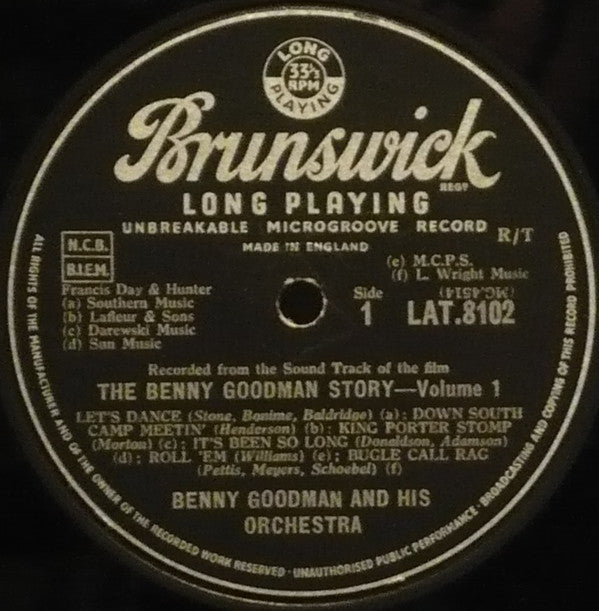 Benny Goodman : The Benny Goodman Story Vol. 1 (LP, Album, Mono)