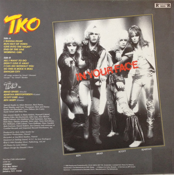 TKO (5) : In Your Face (LP, Album)