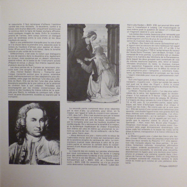 Johann Sebastian Bach - David Willcocks : Cantates N°147 • Motets (LP, RP, Gat)