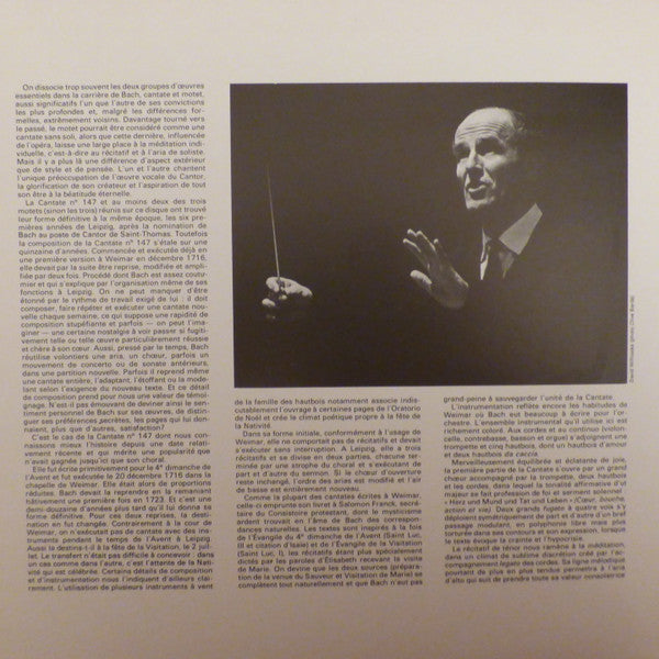 Johann Sebastian Bach - David Willcocks : Cantates N°147 • Motets (LP, RP, Gat)