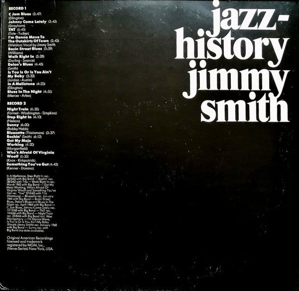 Jimmy Smith : Jazz-History, Vol. 1 (2xLP, Comp)