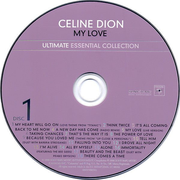 Céline Dion : My Love (Ultimate Essential Collection) (2xCD, Comp)