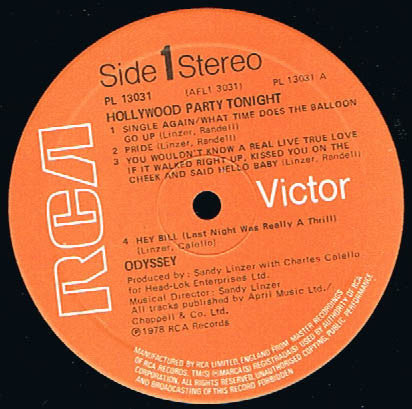Odyssey (2) : Hollywood Party Tonight (LP, Album)
