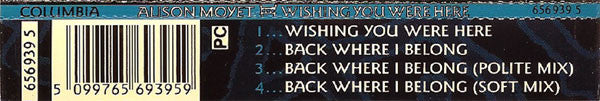 Alison Moyet : Wishing You Were Here (CD, Single)