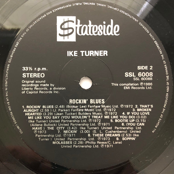 Ike Turner : Rockin' Blues (LP, Comp)