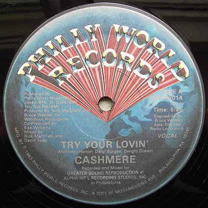 Cashmere (2) : Try Your Lovin' (12")