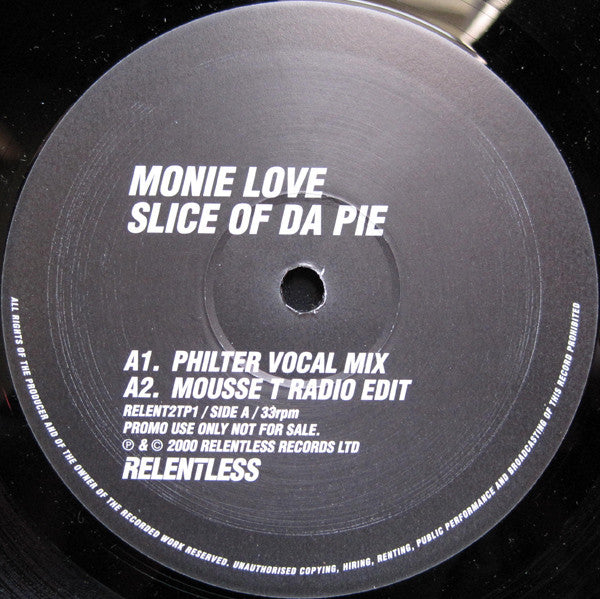 Monie Love : Slice Of Da Pie (12", Promo)