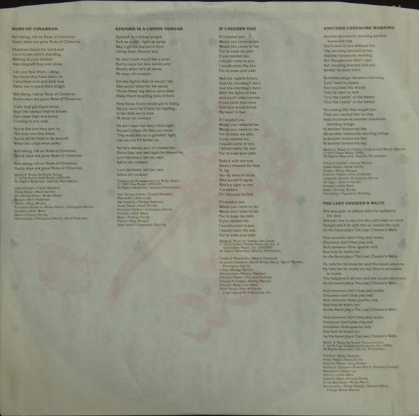 Emmylou Harris : Cimarron (LP, Album)