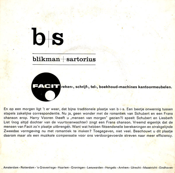 Liesbeth List / Harry Vooren : Va-T'en Loin / Impromptu In Ges Op. 90 No. 3 (7")