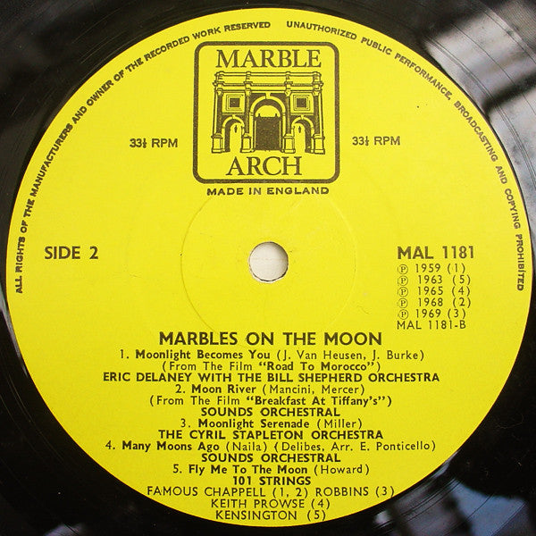 Various : Marbles On The Moon (LP, Comp, Mono)
