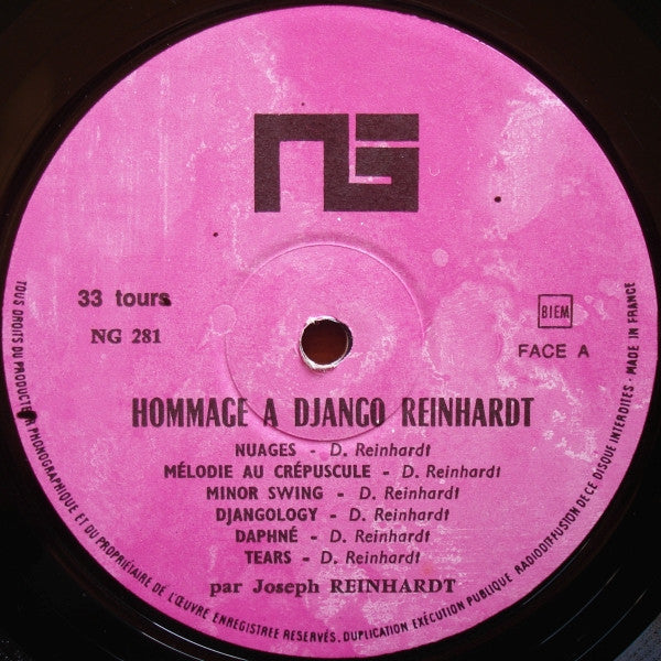 Joseph Reinhardt : Hommage À Django Reinhardt (LP, Album)