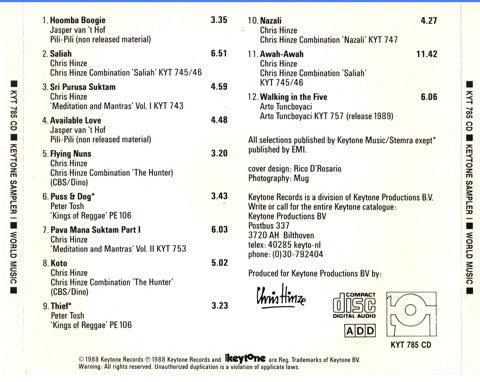 Various : Keytone Sampler 1 - World Music (CD, Comp)