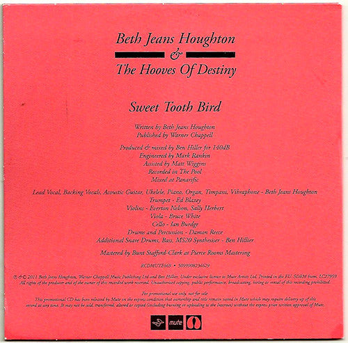 Beth Jeans Houghton & The Hooves Of Destiny : Sweet Tooth Bird (CD, Promo, CD )