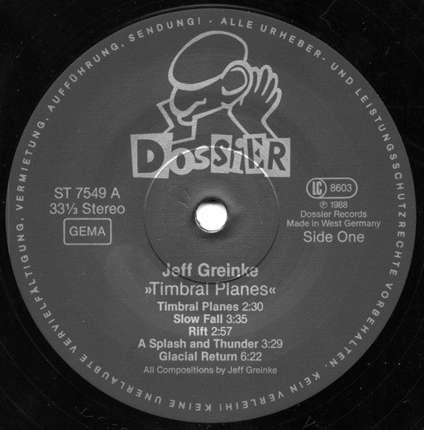 Jeff Greinke : Timbral Planes (LP, Album)