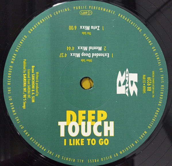 Deep Touch (3) : I Like To Go (12", Maxi)