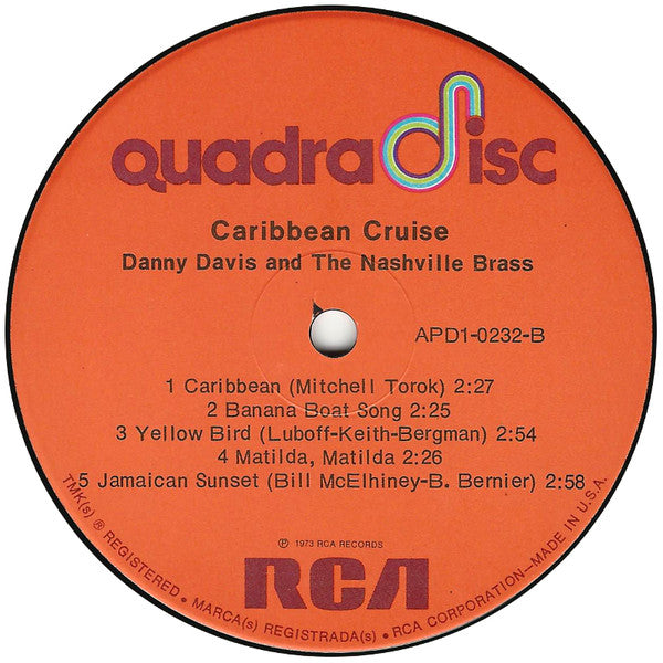 Danny Davis & The Nashville Brass : Caribbean Cruise (LP, Album, Quad)