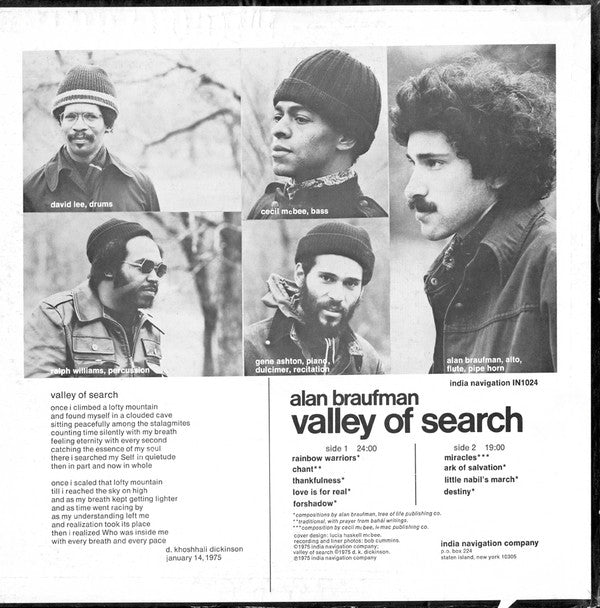 Alan Braufman : Valley Of Search (LP, Album)