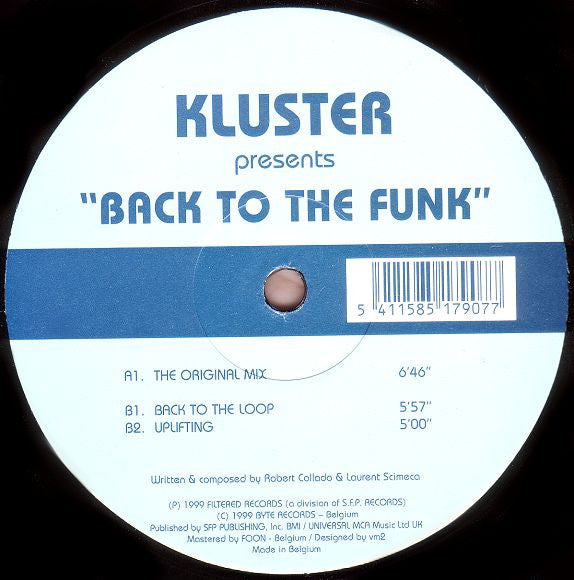 Kluster : Back To The Funk (12")