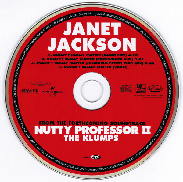 Janet Jackson : Doesn't Really Matter (CD, Single, Enh)