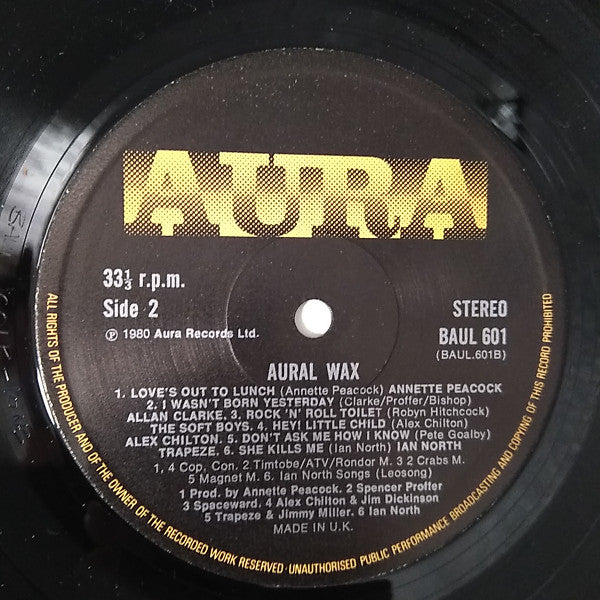Various : Aural Wax (LP, Comp)