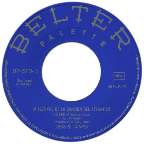 Jess & James : Nubes = Bleeding Roses  (7", Single)