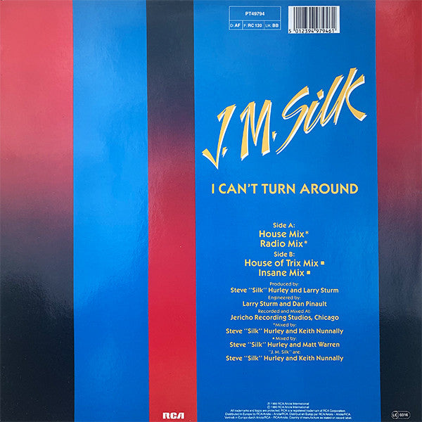 J.M. Silk : I Can't Turn Around (12", Maxi)