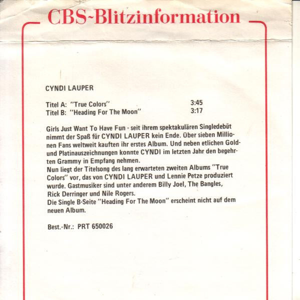 Cyndi Lauper : True Colors (7", Single)