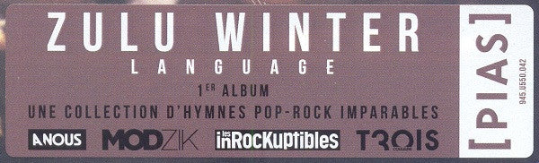 Zulu Winter : Language (CD, Album)